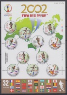 South Korea KPCC1695-9 2002 Korea-Japan World Cup, FIFA, Soccer, Flags, Full Sheet - 2002 – South Korea / Japan