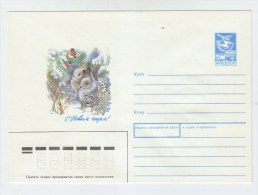 Russia NEW YEAR RABBIT ENVELOPE MINT 1989 - Lapins