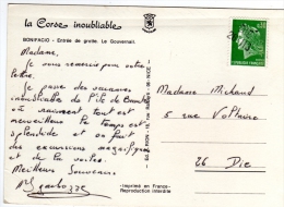 Griffe Linéaire En Arrivée De " Dié 26 113 " / Carte , Postcard , CP De Bonifacio - Lettres & Documents