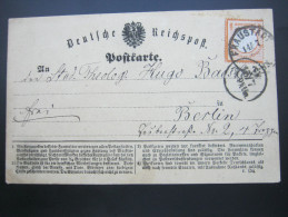 1872, FRAUSTADT   , Glasklarer Stempel Auf Karte - Storia Postale