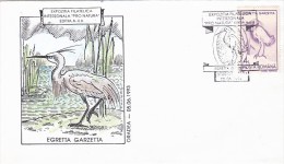 2956A  BIRDS EGRETTA GARZETTA,1993 SPECIAL COVER STAMPS OBLITERATION CONCORDANTE ROMANIA. - Albatros