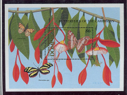 (cl 32 - P2) Dominique ** Bloc N° 152 - Papillons Et Fleurs - Prix 5 € + Port - Dominica (1978-...)