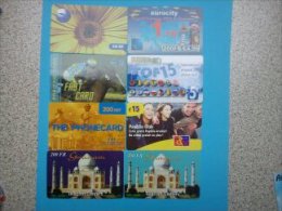 Lot 8 Cartes Prepaid Belgique - [2] Prepaid & Refill Cards