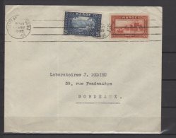 Maroc - N° 135 Et 140  Obli/sur Lettre Pour Bordeaux - 1939 - Lettres & Documents