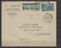 Maroc  -n° 119 Seul Obli/sur Lettre - 1933 - Cartas & Documentos
