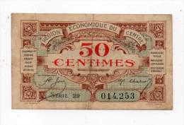 Billet Chambre De Commerce Région économique Du Centre - 50 Cts - 1924 - Série 29 - Sans Filigrane - Cámara De Comercio