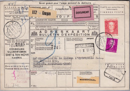 Heimat NL KAMPEN 1950-12-29 Paketkarte Nach Belgien Mont St.Amand - Storia Postale