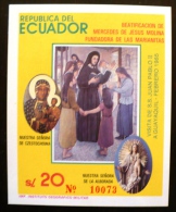 EQUATEUR Pape Jean PAUL II. Second Bloc Emis En 1985 Pour La Visite Du Pape  A Quito. Mnh. ** - Papi