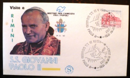 ITALIE Pape Jean PAUL II. Visite Du Pape Pour L'amitié Des Peuples A RIMINI 29/08/1982 - Papes