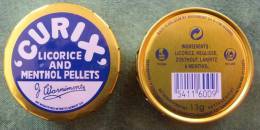 Boite Vide Clik-clak (clic-clac) : CURIX J. Warnimont _ Licorice And Menthol Pellets - Scatole