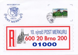 CZECH REPUBLIC / TCHEQUIE (2002) - ATM Hrad Veveri - Sheet / Feuille 600 20 BRNO 200 POST MERKUR - Other & Unclassified