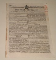 Journal De Rouen Du 31 Août 1817,n°=242. - 1800 - 1849