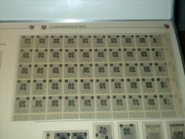 C3 Sarre Saargebiet Mi 50 Bloc De 50  Impression Verso - Unused Stamps