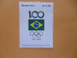 Brasil 2014 ** Centenario Del Comité Olimpico Brasilero. CENTENARY OF THE BRAZILIAN OLYMPIC COMMITTEE - Ungebraucht