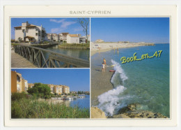 {36541} 66 Pyrénées Orientales Saint Cyprien , Multivues , Les Capellans , La Plage - Saint Cyprien