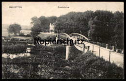 ALTE POSTKARTE EMSDETTEN EMSBRÜCKE EMS 1916 Brücke Ansichtskarte Cpa Postcard AK - Emsdetten