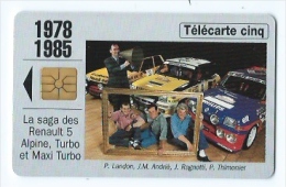 Telecarte 5 Cinq Unités Renault 5 - 5 Unità