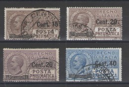 REGNO 1924-25 POSTA PNEUMATICA   SOP.TA SERIE CPL. USATA - Pneumatische Post