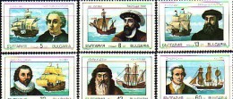 BULGARIA / BULGARIE - 1990 - Great Explorer - Chr.Colomb; Vasko De Gama; F.Magelan,Drake;Hudson;J. Cook - MNH - Explorers