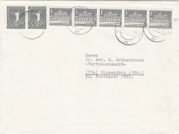 BERLIN 5x 140 + BRD 2x  MiF Auf Briefdrucksache Mit Stempel Frankfurt 28.12.1956 - Lettres & Documents