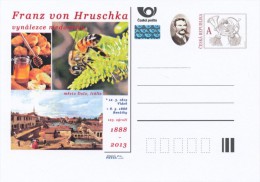 Czech Rep. / Postal Stat. (Pre2013/18) Franz Von Hruschka (1819-1888) Inventor Honey Extractor (2); Bee, City Dolo - Cartes Postales