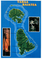 (M+S 799) Map Of Tahha Raiatea Island - Tahiti - Cartes Géographiques