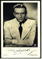 Autogramm  Willy Fritsch  Handsigniert  -  Portrait  -  Schauspieler Foto Ross Verlag Nr. 2762/1 Von Ca.1940 - Autographes