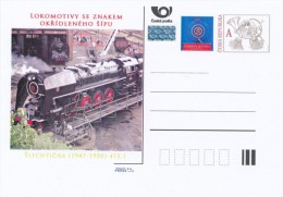 Czech Rep. / Postal Stat. (Pre2013/22) Steam Locomotives SKODA 1945-58 (3) Slechticna (1947-50) 475.1 - Cartes Postales