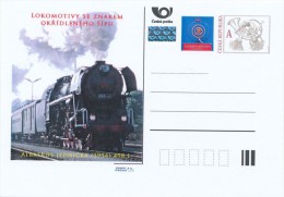 Czech Rep. / Postal Stat. (Pre2013/24) Steam Locomotives SKODA 1945-58 (5) Albatros Jednicka (1954) 498.1 - Postcards