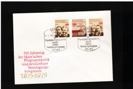 Ddr -germania Est - 1975 Fdc100 JAHRESTAG..... (W.LIEBKNECHT -A BEBEL - K. MARX- F. ENGELS) - 1971-1980