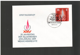 Germania Est-ddr 1973 Fdc XXV ° DIHIARAZIONE DIRITTI UMANI - 1971-1980