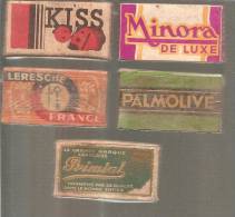 5 Paquets Avec Lames PALMOLIVE - PRIMIAL- MINORA  - LERESCHE -  KISS - Scheermesjes