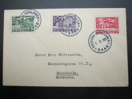 1935, Schwedisches Bataljon SAAR ,  Brief - Lettres & Documents