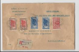 LETTRE CHARGEE DE MADAGASCAR AVEC BEL AFFRANCHISSEMENT 1936 INSURED COVER - Lettres & Documents