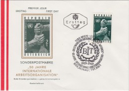 POLITICS -  ILO INTERNATIONAL LABOUR ORGANIZATION - AUSTRIA ÖSTERREICH  L'AUTRICHE 1969  FDC - OIT
