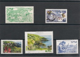 Saint Pierre Et Miquelon  Année 2002 N° Y/T : 773-776-777-779-780** Côte : 12 € - Unused Stamps