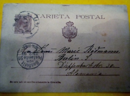 Entier Postal , Tarjeta Postal, Espagne , U.P.U ,    Pour Paris - 1850-1931