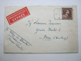 1941 ,  Lettre :   IZEGEM   -   Bree - 1934-1935 Léopold III