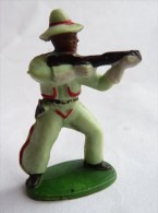 SOLDAT FIGURINE STARLUX COWBOY TIREUR FUSIL DEBOUT CB 1 Marqué En Creux - à Partir De 1953 - Starlux