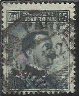 COLONIE ITALIANE EGEO 1912 RODI SOPRASTAMPATO D´ITALIA ITALY OVERPRINTED CENT. 15 CENTESIMI USATO USED OBLITERE´ - Egée (Rodi)