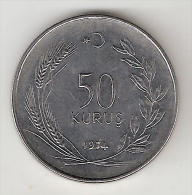 Turkye 50 Kurus  1974 Km  899   Unc !!! - Turquia