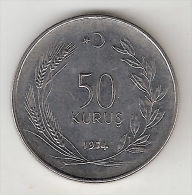 Turkye 50 Kurus  1974 Km  899   Unc !!! - Turkey