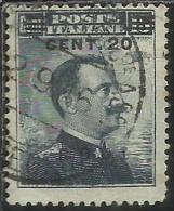 COLONIE ITALIANE EGEO 1916 RODI SOPRASTAMPATO D´ITALIA ITALY OVERPRINTED CENT. 20 SU 15 CENTESIMI USATO USED OBLITERE´ - Aegean (Rodi)