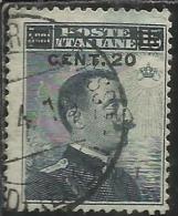 COLONIE ITALIANE EGEO 1916 RODI SOPRASTAMPATO D´ITALIA ITALY OVERPRINTED CENT. 20 SU 15 CENTESIMI USATO USED OBLITERE´ - Egée (Rodi)