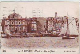 76. LE HAVRE . MUSEE ET RUE DE PARIS . LE PORT. BATEAUX. BARQUES. Editeur E.L.D. - Haven
