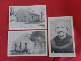 Upper Sandusky Ohio 3 Card Lot- Last Wyandot Indian - & Mission Church -----  ---ref 1632 - Sonstige & Ohne Zuordnung