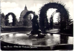 Roma - Citta Del Vaticano Giardini - 645 - Formato Grande Viaggiata Mancante Di Affrancatura - Parchi & Giardini