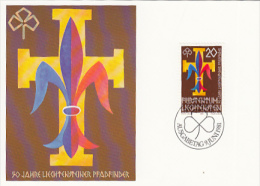 8864- SCOUTS, SCUTISME, EMBLEM, MAXIMUM CARD, OBLIT FDC, 1981, LIECHTENSTEIN - Covers & Documents