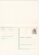 8890- CELLE CASTLE, POSTCARD STATIONERY WITH ANSWER POSTCARD, GERMANY - Cartes Postales - Neuves