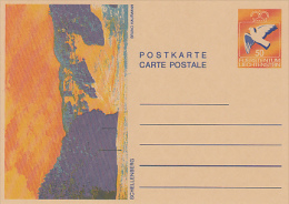 8901- LANSCAPES BY BRUNO KAUFMANN, POSTCARD STATIONERY, LIECHTENSTEIN - Interi Postali